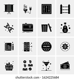 16 Business Universal Icons Vector. Creative Icon Illustration to use in web and Mobile Related project.