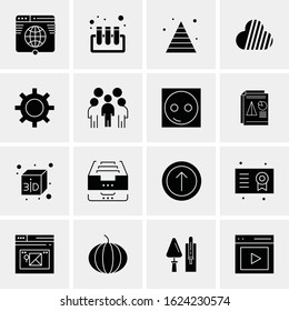16 Business Universal Icons Vector. Creative Icon Illustration to use in web and Mobile Related project.