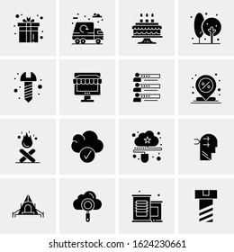 16 Business Universal Icons Vector. Creative Icon Illustration to use in web and Mobile Related project.