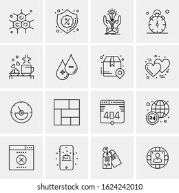 16 Business Universal Icons Vector. Creative Icon Illustration to use in web and Mobile Related project.