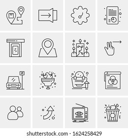 16 Business Universal Icons Vector. Creative Icon Illustration to use in web and Mobile Related project.