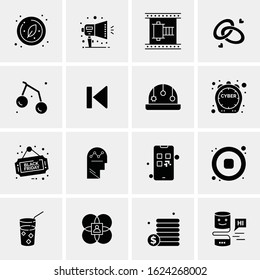 16 Business Universal Icons Vector. Creative Icon Illustration to use in web and Mobile Related project.