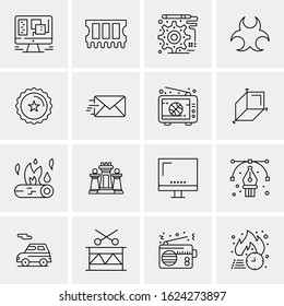 16 Business Universal Icons Vector. Creative Icon Illustration to use in web and Mobile Related project.