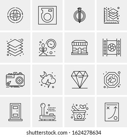 16 Business Universal Icons Vector. Creative Icon Illustration to use in web and Mobile Related project.