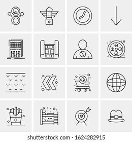 16 Business Universal Icons Vector. Creative Icon Illustration to use in web and Mobile Related project.