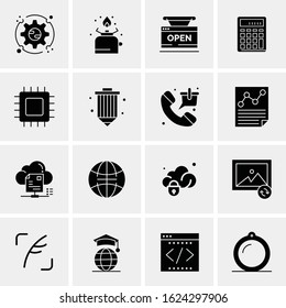 16 Business Universal Icons Vector. Creative Icon Illustration to use in web and Mobile Related project.