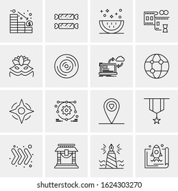 16 Business Universal Icons Vector. Creative Icon Illustration to use in web and Mobile Related project.