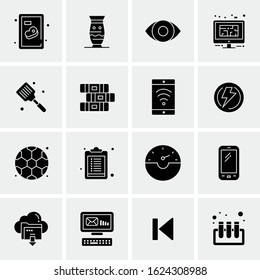 16 Business Universal Icons Vector. Creative Icon Illustration to use in web and Mobile Related project.