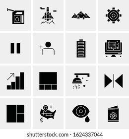 16 Business Universal Icons Vector. Creative Icon Illustration to use in web and Mobile Related project.