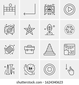 16 Business Universal Icons Vector. Creative Icon Illustration to use in web and Mobile Related project.