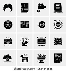 16 Business Universal Icons Vector. Creative Icon Illustration to use in web and Mobile Related project.