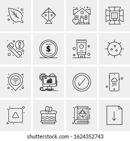 16 Business Universal Icons Vector. Creative Icon Illustration to use in web and Mobile Related project.