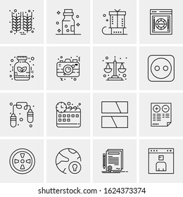 16 Business Universal Icons Vector. Creative Icon Illustration to use in web and Mobile Related project.