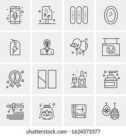 16 Business Universal Icons Vector. Creative Icon Illustration to use in web and Mobile Related project.