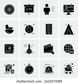 16 Business Universal Icons Vector. Creative Icon Illustration to use in web and Mobile Related project.