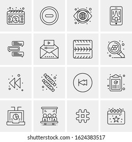 16 Business Universal Icons Vector. Creative Icon Illustration to use in web and Mobile Related project.