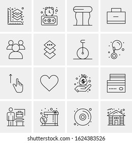 16 Business Universal Icons Vector. Creative Icon Illustration to use in web and Mobile Related project.