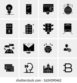 16 Business Universal Icons Vector. Creative Icon Illustration to use in web and Mobile Related project.
