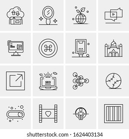16 Business Universal Icons Vector. Creative Icon Illustration to use in web and Mobile Related project.