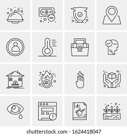 16 Business Universal Icons Vector. Creative Icon Illustration to use in web and Mobile Related project.