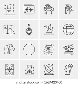 16 Business Universal Icons Vector. Creative Icon Illustration to use in web and Mobile Related project.