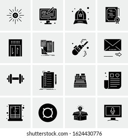 16 Business Universal Icons Vector. Creative Icon Illustration to use in web and Mobile Related project.