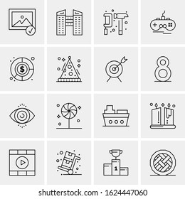 16 Business Universal Icons Vector. Creative Icon Illustration to use in web and Mobile Related project.
