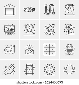 16 Business Universal Icons Vector. Creative Icon Illustration to use in web and Mobile Related project.