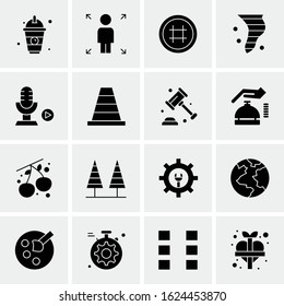 16 Business Universal Icons Vector. Creative Icon Illustration to use in web and Mobile Related project.