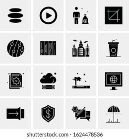 16 Business Universal Icons Vector. Creative Icon Illustration to use in web and Mobile Related project.