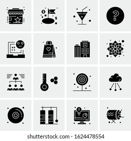 16 Business Universal Icons Vector. Creative Icon Illustration to use in web and Mobile Related project.