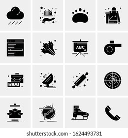 16 Business Universal Icons Vector. Creative Icon Illustration to use in web and Mobile Related project.