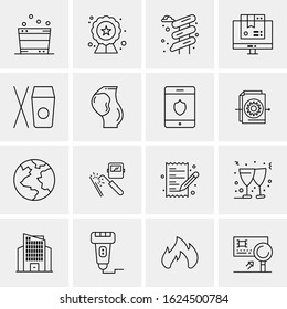 16 Business Universal Icons Vector. Creative Icon Illustration to use in web and Mobile Related project.