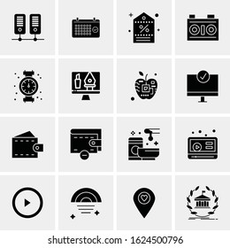 16 Business Universal Icons Vector. Creative Icon Illustration to use in web and Mobile Related project.