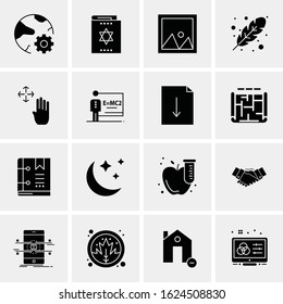 16 Business Universal Icons Vector. Creative Icon Illustration to use in web and Mobile Related project.