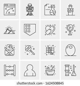 16 Business Universal Icons Vector. Creative Icon Illustration to use in web and Mobile Related project.