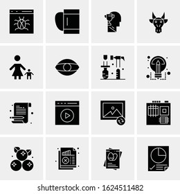 16 Business Universal Icons Vector. Creative Icon Illustration to use in web and Mobile Related project.