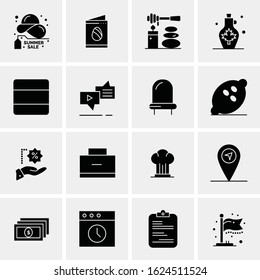 16 Business Universal Icons Vector. Creative Icon Illustration to use in web and Mobile Related project.
