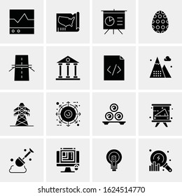 16 Business Universal Icons Vector. Creative Icon Illustration to use in web and Mobile Related project.