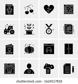 16 Business Universal Icons Vector. Creative Icon Illustration to use in web and Mobile Related project.