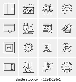 16 Business Universal Icons Vector. Creative Icon Illustration to use in web and Mobile Related project.