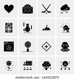 16 Business Universal Icons Vector. Creative Icon Illustration to use in web and Mobile Related project.