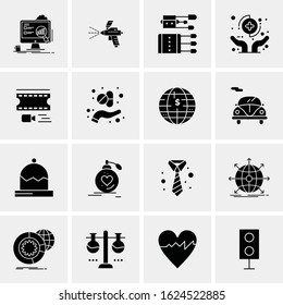 16 Business Universal Icons Vector. Creative Icon Illustration to use in web and Mobile Related project.