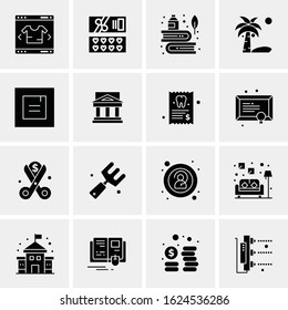 16 Business Universal Icons Vector. Creative Icon Illustration to use in web and Mobile Related project.