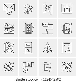 16 Business Universal Icons Vector. Creative Icon Illustration to use in web and Mobile Related project.