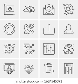 16 Business Universal Icons Vector. Creative Icon Illustration to use in web and Mobile Related project.