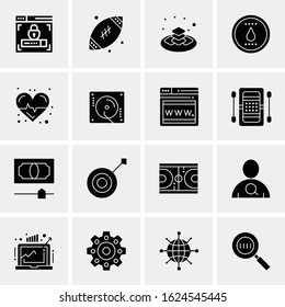 16 Business Universal Icons Vector. Creative Icon Illustration to use in web and Mobile Related project.