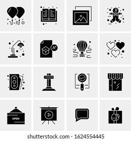 16 Business Universal Icons Vector. Creative Icon Illustration to use in web and Mobile Related project.