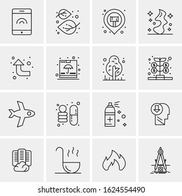 16 Business Universal Icons Vector. Creative Icon Illustration to use in web and Mobile Related project.