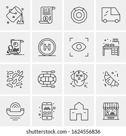 16 Business Universal Icons Vector. Creative Icon Illustration to use in web and Mobile Related project.